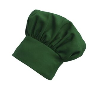 CHEFSKIN Big & Tall 2X XXL Mushroom Chef Hat, Fully Adjustable (Green)