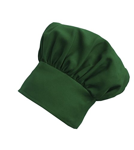 CHEFSKIN Big & Tall 2X XXL Mushroom Chef Hat, Fully Adjustable (Green)