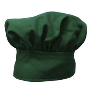 CHEFSKIN Big & Tall 2X XXL Mushroom Chef Hat, Fully Adjustable (Green)