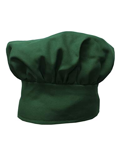 CHEFSKIN Big & Tall 2X XXL Mushroom Chef Hat, Fully Adjustable (Green)