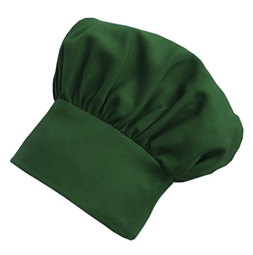 CHEFSKIN Big & Tall 2X XXL Mushroom Chef Hat, Fully Adjustable (Green)