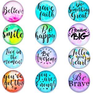 outus 12 pieces motivational glass fridge magnets inspirational quote refrigerator magnets for classroom whiteboard locker fridge supplies