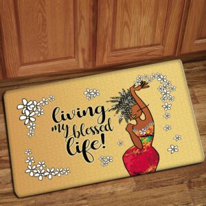 Shades of Color African American Interior Floor Mats, 29.5 x 17.7 Inches, My Blessed Life (IFM123)