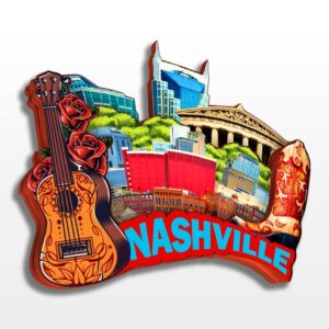 nashville tennessee usa america fridge magnet wooden collection 3d wood handmade travel city souvenirs refrigerator magnet home decoration gift -183