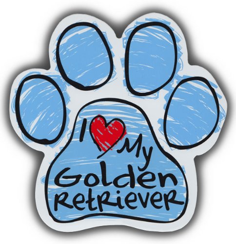 Scribble Paw Dog Magnets: I Love My Golden Retriever | Cars, Refrigerators