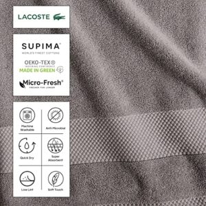 Lacoste Heritage Supima Cotton Tub Mat, Chalk, 21" x 31"