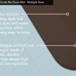 GelPro Professional Grade Anti-Fatigue Kitchen & Office Comfort Bio-Foam Mat with Non-Slip Bottom for Health & Wellness, 20x48, Earth