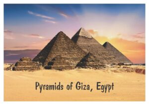 great pyramids of giza, egypt, ancient, magnet 2 x 3 photo fridge magnet souvenir