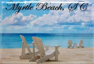 myrtle beach south carolina-beach scene fridge magnet