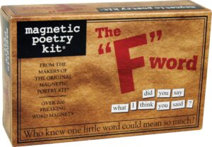 magnetic poetry - f word kit - words for refrigerator - write poems and letters on the fridge - made in the usa