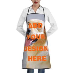 Ysdbpay Custom Aprons Personalized Apron Chef Apron For Men Women Customized Adjustable With Pockets Name Text Logo Picture