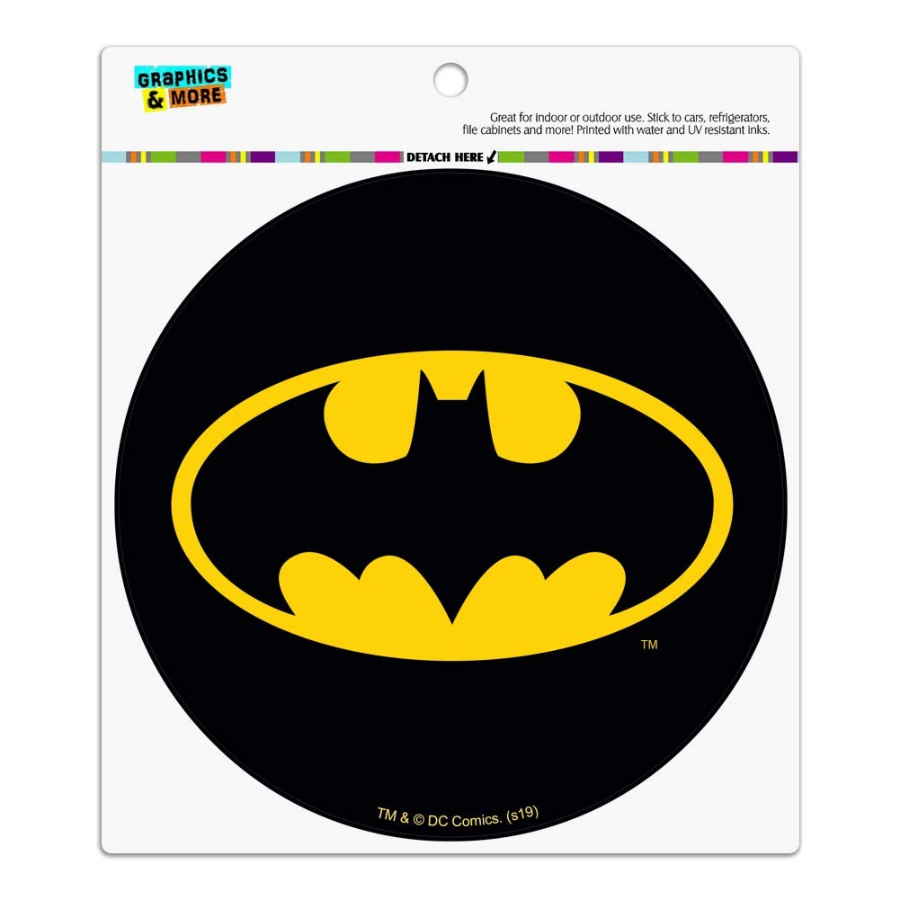 Batman Classic Bat Shield Logo Automotive Car Refrigerator Locker Vinyl Circle Magnet