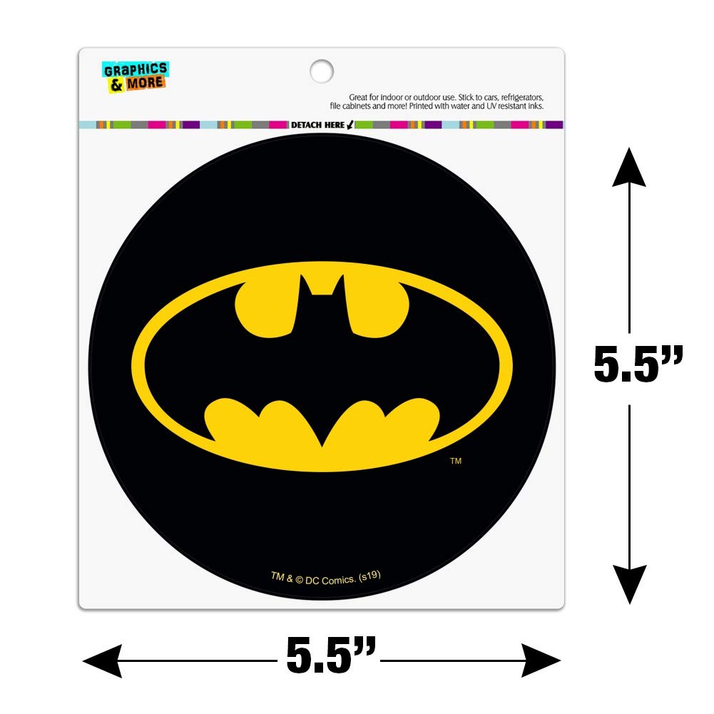 Batman Classic Bat Shield Logo Automotive Car Refrigerator Locker Vinyl Circle Magnet