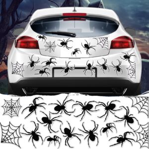 16 pcs halloween spider car magnets automotive spider web magnet stickers spider refrigerator magnets fridge locker accessories decorative magnets for car refrigerator garage door mailbox decor