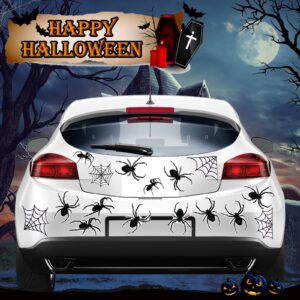 16 Pcs Halloween Spider Car Magnets Automotive Spider Web Magnet Stickers Spider Refrigerator Magnets Fridge Locker Accessories Decorative Magnets for Car Refrigerator Garage Door Mailbox Decor