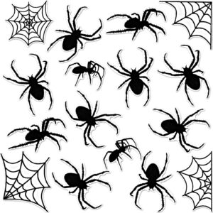 16 Pcs Halloween Spider Car Magnets Automotive Spider Web Magnet Stickers Spider Refrigerator Magnets Fridge Locker Accessories Decorative Magnets for Car Refrigerator Garage Door Mailbox Decor