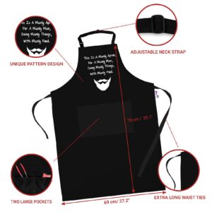 BBQ Apron Funny Aprons This Is a Manly Apron Barbecue Grill Kitchen Gift