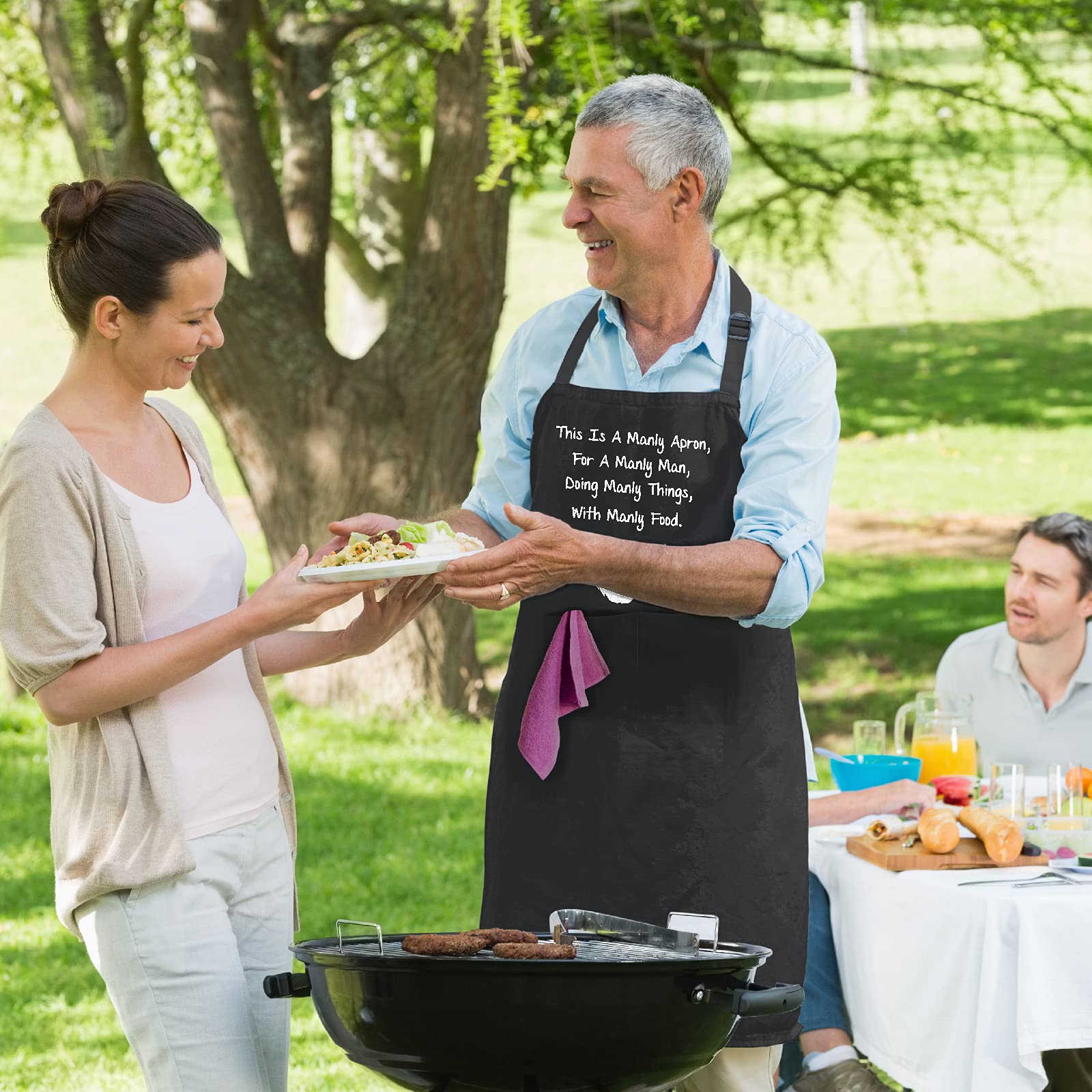 BBQ Apron Funny Aprons This Is a Manly Apron Barbecue Grill Kitchen Gift