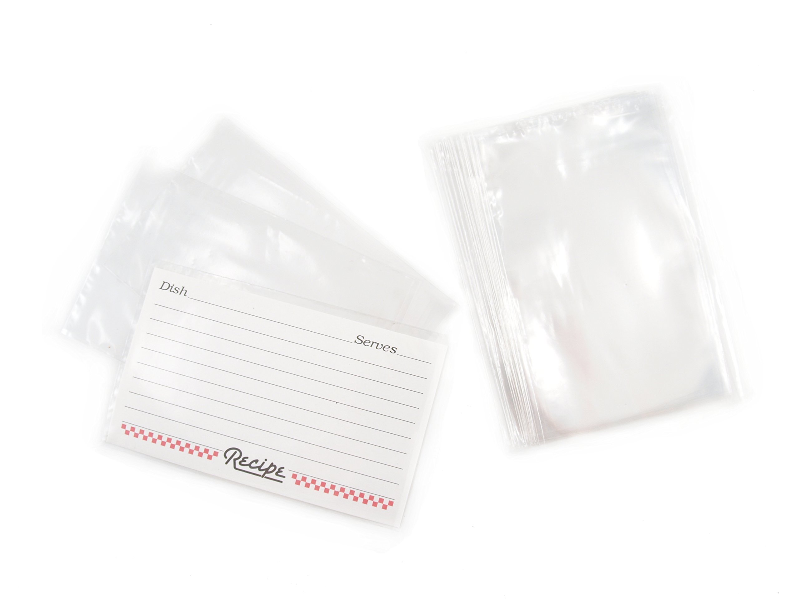 Weatherbee Clear Recipe Card Protectors, 3-Inches x 5-Inches, Set of 24