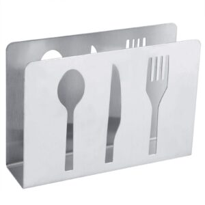 napkin holder, stainless steel tableware pattern napkin rack, kitchen napkin dispenser, modern serviette holder home bar restaurant table decor