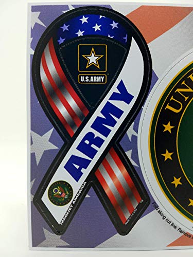 Magnet America's U.S. Army Emblem - Mini 2 in 1 Ribbon & Magnet