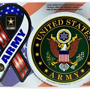 Magnet America's U.S. Army Emblem - Mini 2 in 1 Ribbon & Magnet