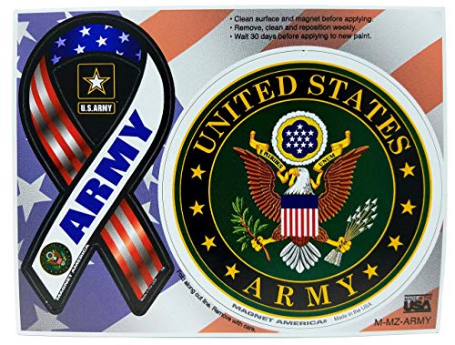 Magnet America's U.S. Army Emblem - Mini 2 in 1 Ribbon & Magnet