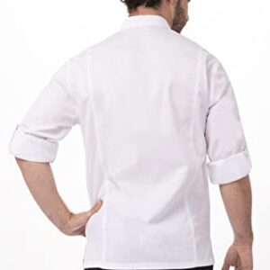 Chef Works Men's Lansing Chef Coat, White, Medium