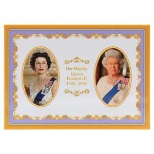 the leonardo collection majesty queen elizabeth ii commemorative magnet, lp18217, white, l9cm