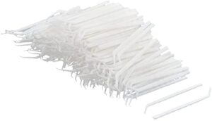 bulushi plastic household teeth cleaning tool curved hook toothpicks white (150pcs)
