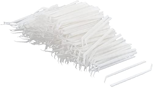 BULUSHI Plastic Household Teeth Cleaning Tool Curved Hook Toothpicks White (150PCS)