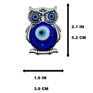 LUCKBOOSTIUM Decorative Magnets for Refrigerator, Cabinet Locker, Whiteboard - Metal Alloy Charms Collection - Office and Home Decor - Accessories for Good Sign & Charm (Owl)