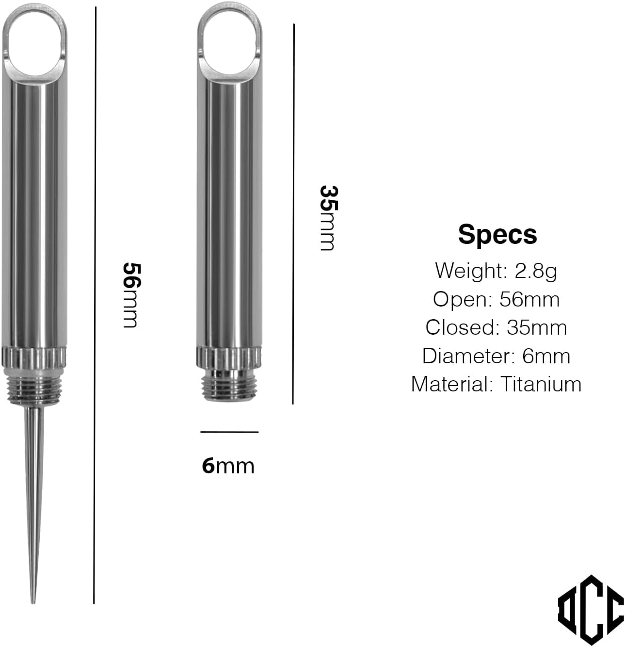 The TiPick - World's Smallest Titanium Toothpick | EDC Keychain Tool Camping Toothpick | Outdoor Concealable Micro Toothpick with Protective Case Holder (2 PACK)