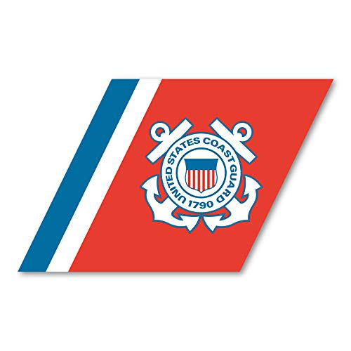 Coast Guard Racing Stripe Logo Magnet by Magnet America is 3.58" x 5.875" Made for Vehicles and Refrigerators