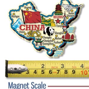 China Jumbo Country Map Magnet by Classic Magnets, Collectible Souvenirs Made in The USA