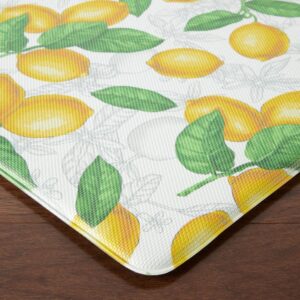 Martha Stewart Bloomfield Lots of Lemons Anti-Fatigue Kitchen Mat, White/Yellow, 18"x48"