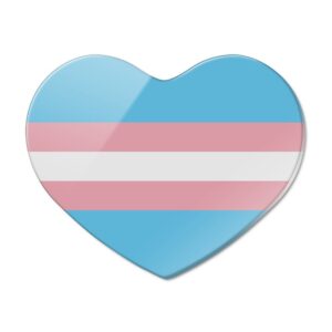 transgender trans pride flag original blue pink white heart acrylic fridge refrigerator magnet