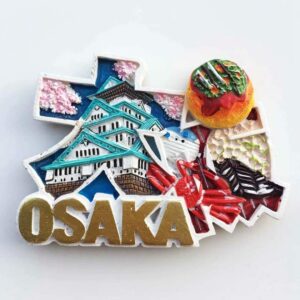 japan osaka fridge magnets funny 3d resin magnet for refrigerator travel souvenir gifts home kitchen decoration magnets sticker crafts