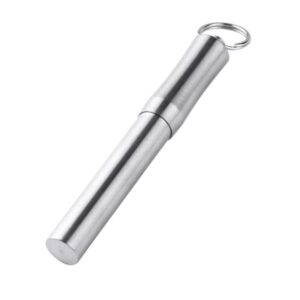 shinein stainless steel pocket toothpick holder,portable waterproof toothpick dispenser with key ring for purse outdoor travel daily life