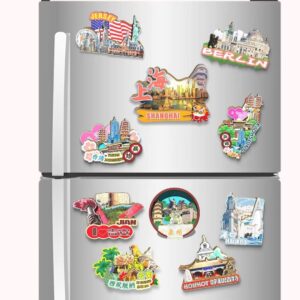 China Shanghai Magnet Fridge Magnet Wooden 3D Landmarks Travel Collectible Souvenirs Decoration Handmade2