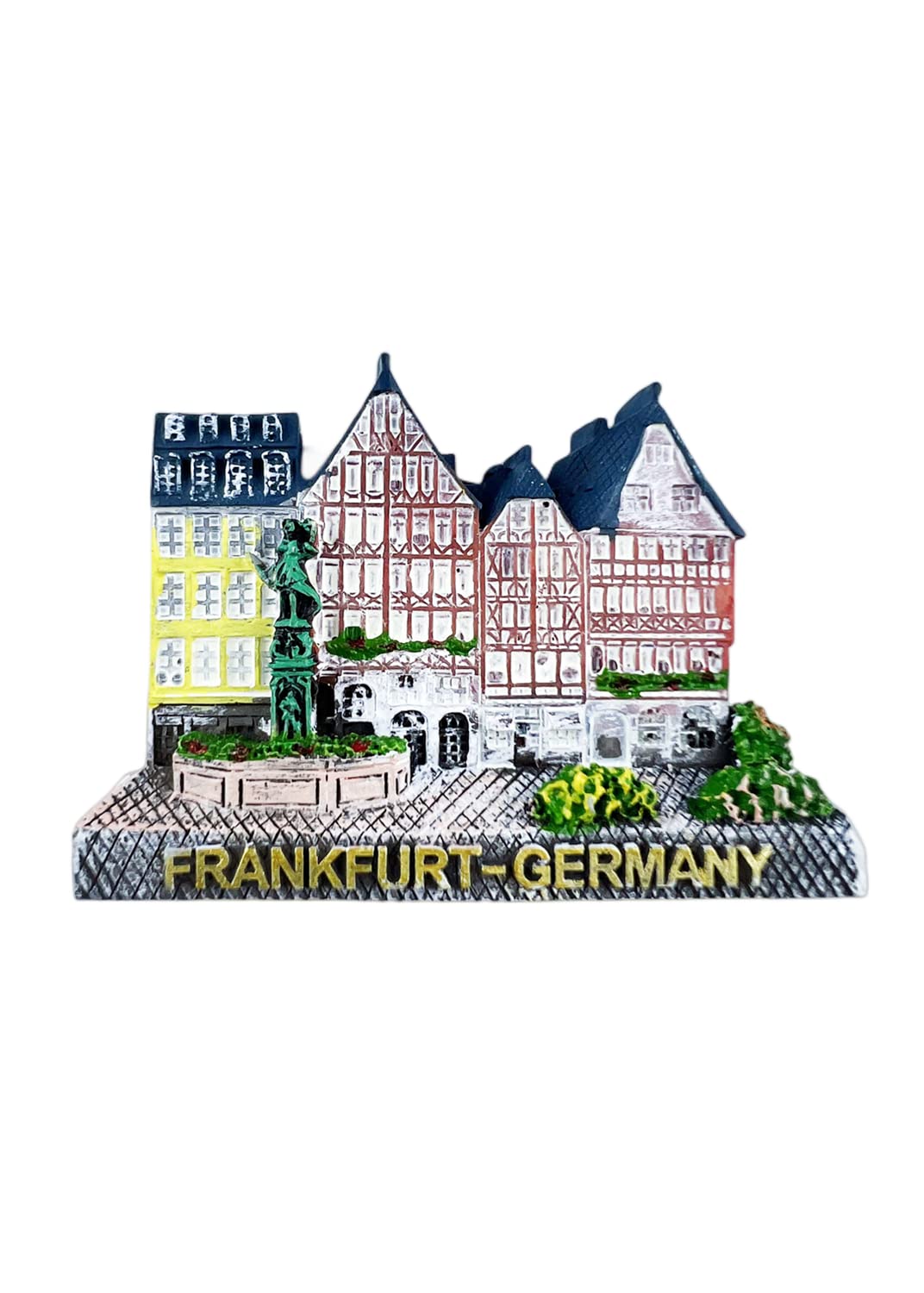 Frankfurt Germany Refrigerator Magnet Tourist Souvenir Fridge Decoration 3D Magnetic Sticker Hand Painted Craft Collection