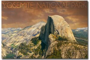 yosemite national park, california half dome from glacier point travel refrigerator magnet size 2.5" x 3.5"