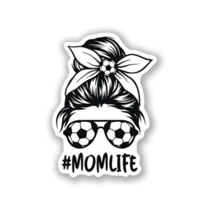 #momlife-soccer-messy bun |great gift idea|single |5 inch magnet | made in the usa | car auto tool box refrigerator magnet|mag10015