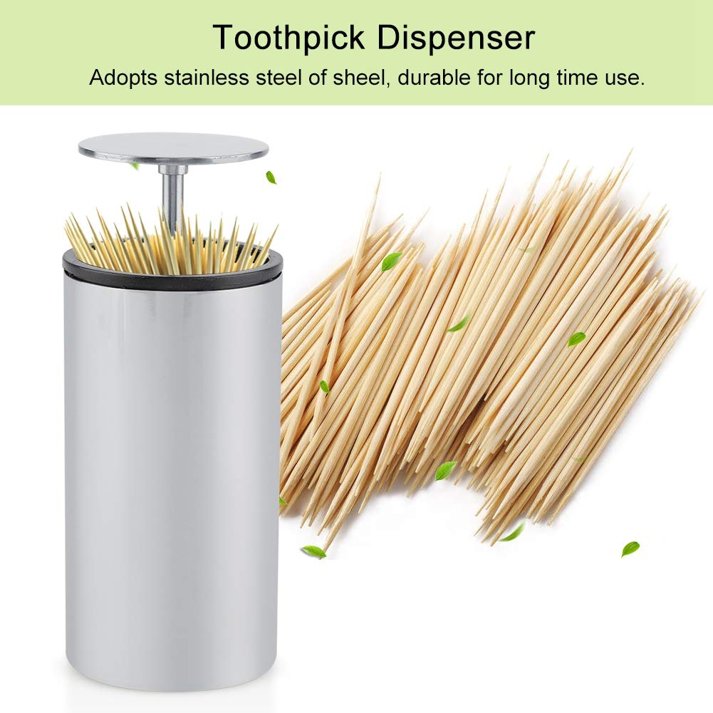 Automatic Stainless Steel Toothpick Dispenser Holder Container Box