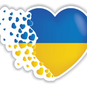 Voila Print I Stand with Ukraine Car Magnet - We Stand with Ukraine Vehicle Magnet - Support Ukraine Sticker - Ukrainian Flag Vehicle