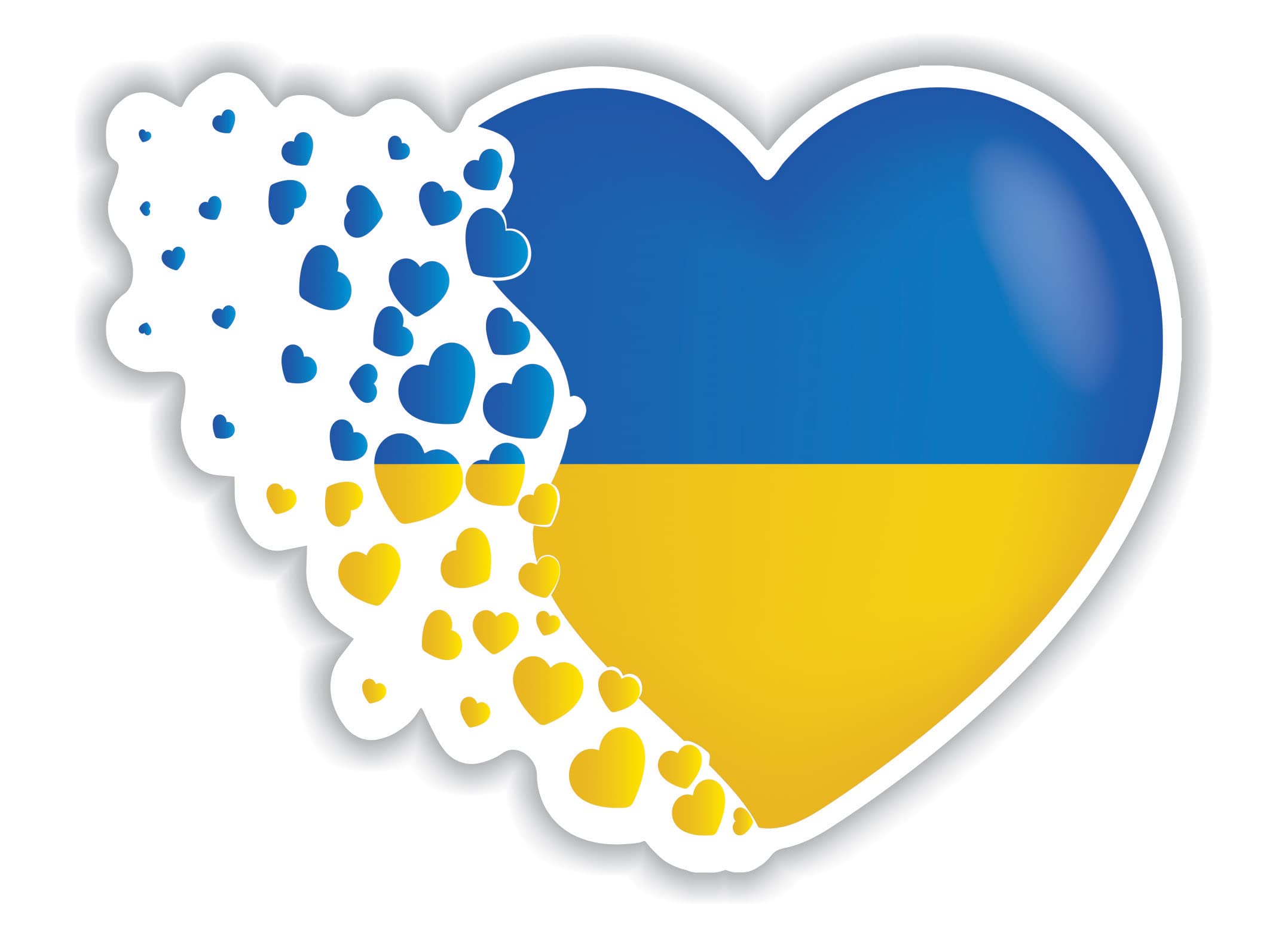 Voila Print I Stand with Ukraine Car Magnet - We Stand with Ukraine Vehicle Magnet - Support Ukraine Sticker - Ukrainian Flag Vehicle