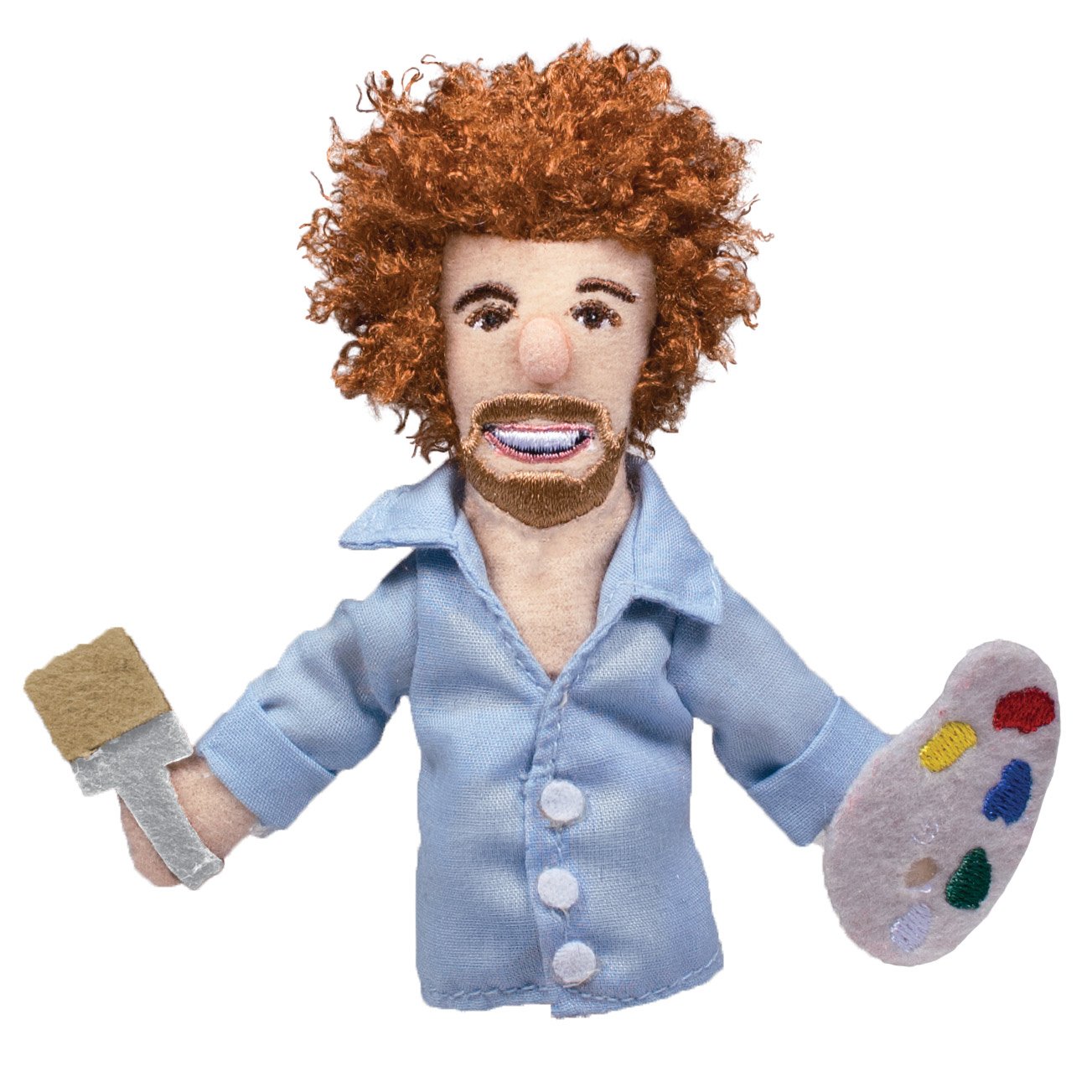 Bob Ross Plush Finger Puppet and Refrigerator Magnet