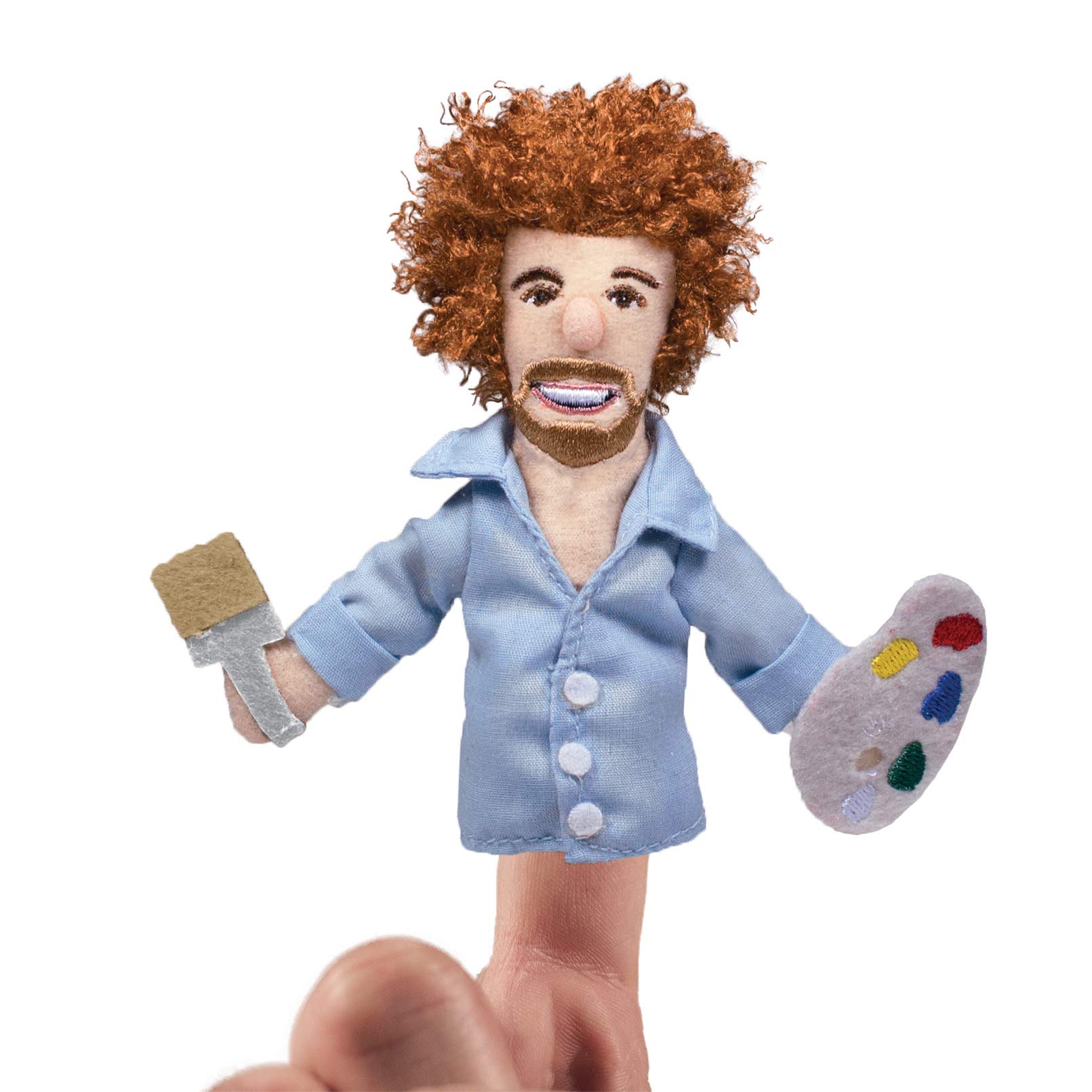 Bob Ross Plush Finger Puppet and Refrigerator Magnet