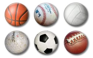 sports magnets - locker magnets for boys - football, basketball, soccer, volleyball, golf, baseball