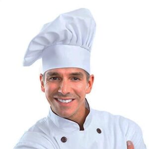 chef hat adjustable elastic baker white kitchen cooking hat